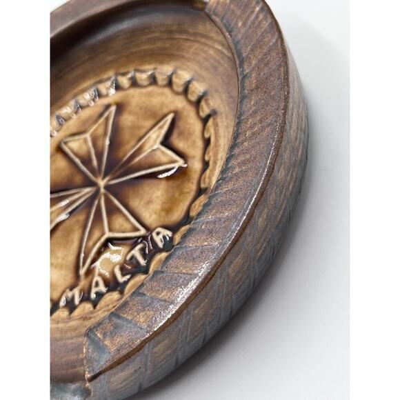 Vintage 1970s Catchall Bowl Ashtray Bristow Potteries Studio Pottery Malta‎ - Picture 5 of 12